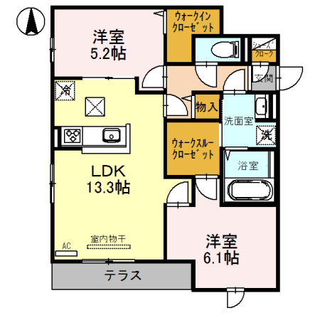AZUR上中条の間取り