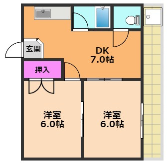 プレアール高槻春日の間取り