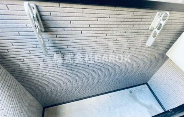 福岡市中央区唐人町２丁目のアパートのバルコニー