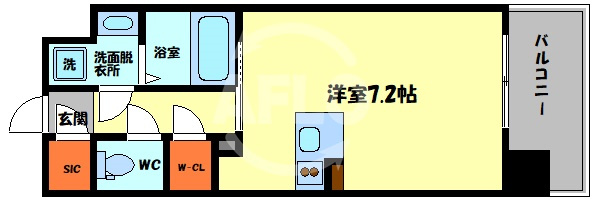 レジュールアッシュ桜宮リバーコートの間取り|レジュールアッシュ桜宮リバーコート　間取り