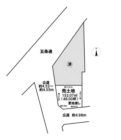 【土地図】 | 上桂三ノ宮町　建築条件無し売土地