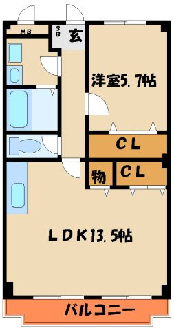 ディアコートＫの間取り