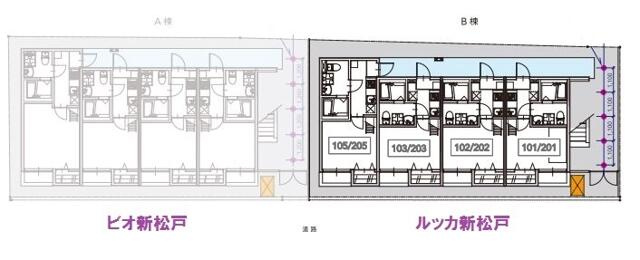 ルッカ新松戸の区画図