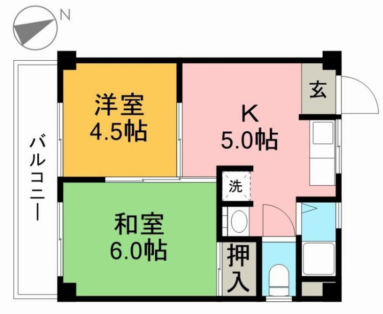 リバープール新田の間取り
