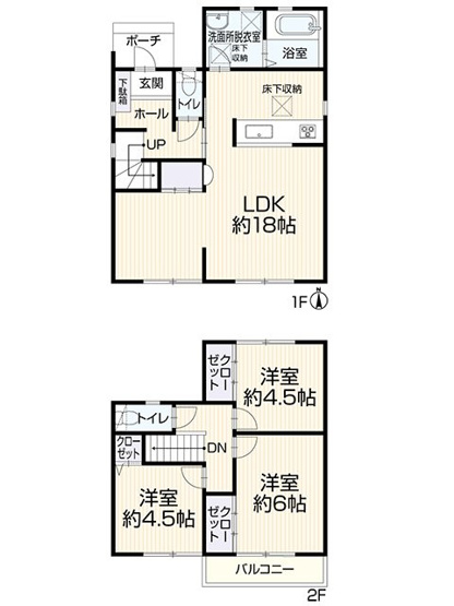 【間取り】 | 浜松市中央区北島町 中古戸建て | 効率的かつ暮らしのことをしっかり考えた間取りです
