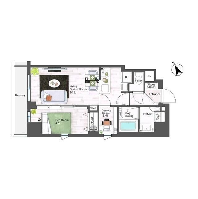 ＡＩＦＬＡＴ代々木上原の間取り