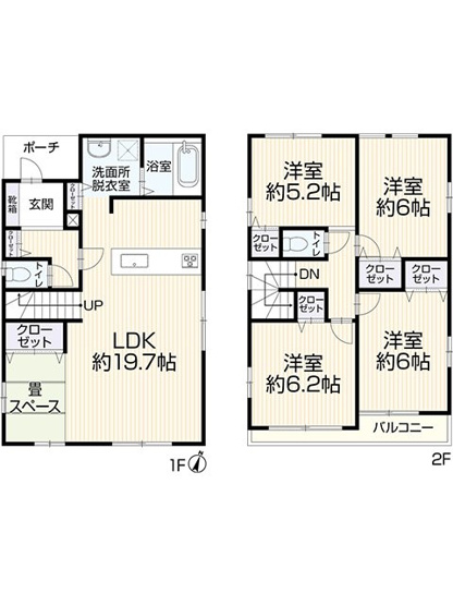【間取り】 | 袋井市泉町1丁目 中古戸建て | 効率的かつ暮らしのことをしっかり考えた間取りです
