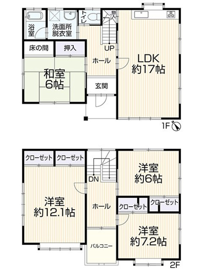 【間取り】 | 浜松市中央区古人見町 中古戸建て | 効率的かつ暮らしのことをしっかり考えた間取りです
