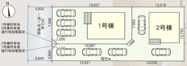 【間取り】 | 掛川市宮脇1丁目 3期 新築建売 2号棟 | 2号棟の区画図です