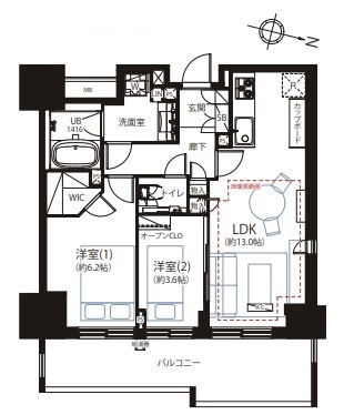 ブランズ代々木の間取り