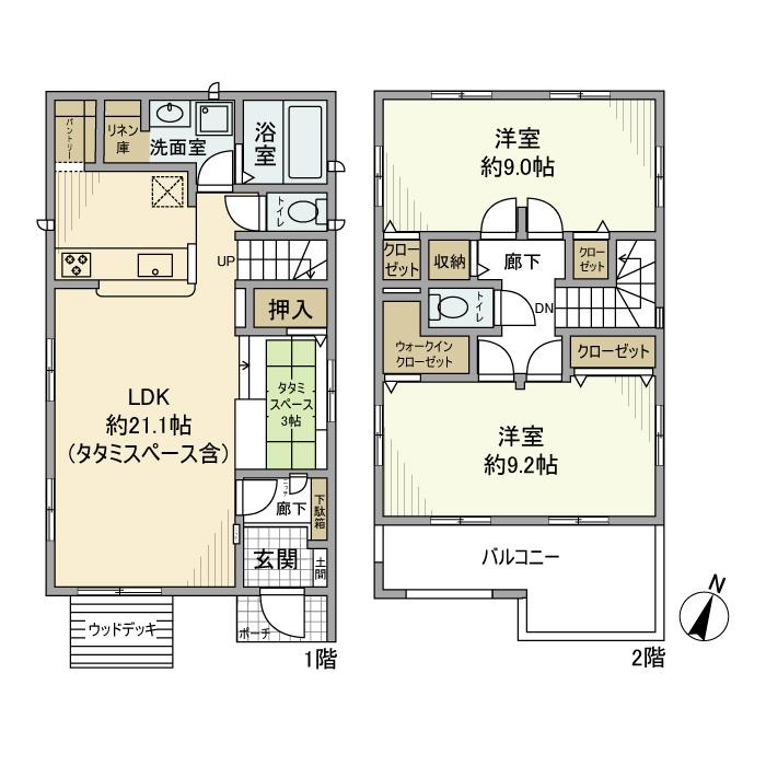 中央戸建の間取り