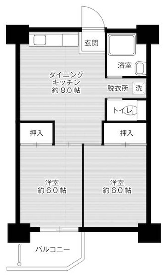 【間取り】 | ビレッジハウス泉北栂タワー1号棟