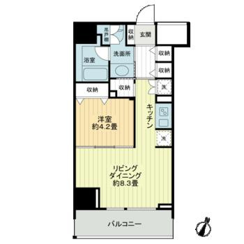 クロスレジデンス白金高輪の間取り