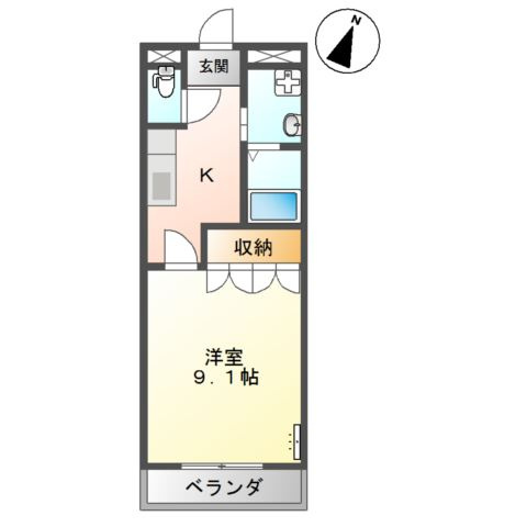 エスポアハイツ　Ｍの間取り