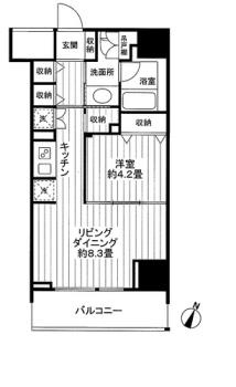 クロスレジデンス白金高輪の間取り