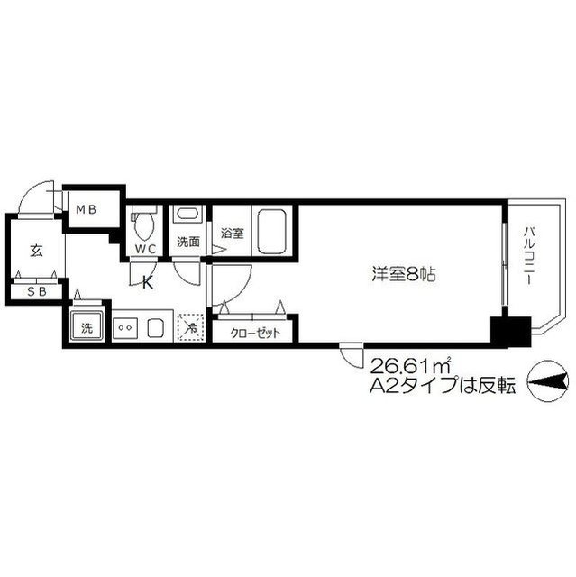 エスリード谷町四丁目の間取り