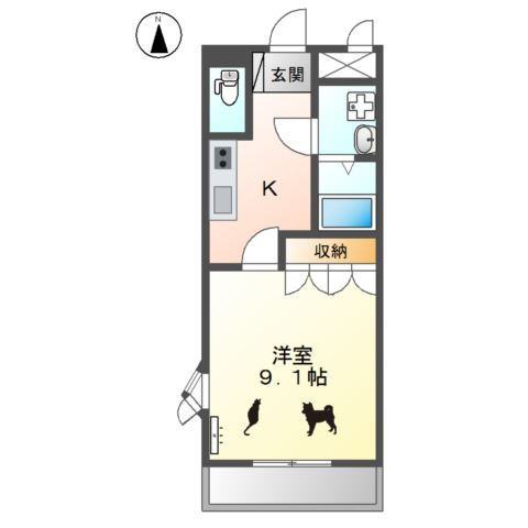 プレミス　エムワンの間取り