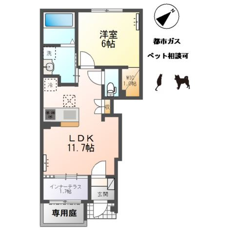 中島通四丁目新築アパートの間取り