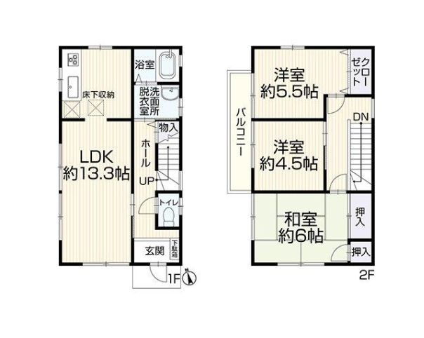 寒川町倉見　中古戸建ての間取り|間取図「寒川町倉見　中古戸建」