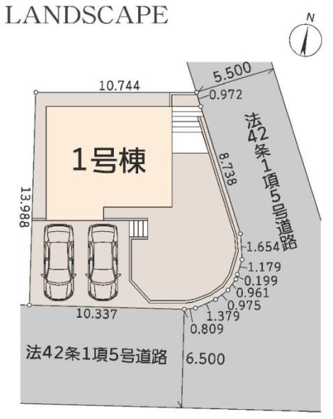 横浜市緑区長津田みなみ台７丁目の新築一戸建の区画図