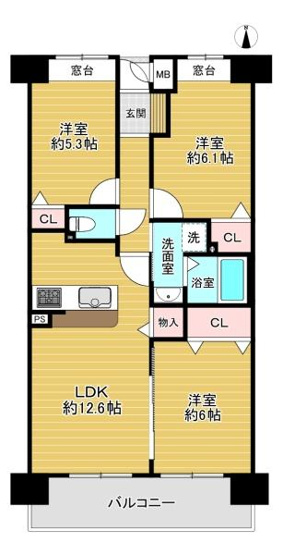 【間取り】 | サンヴェール旭公園ガーデンプラザ
