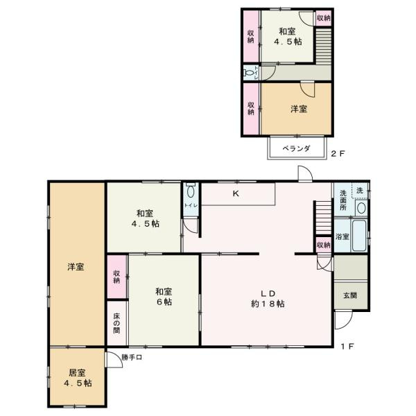 泉南郡岬町淡輪　中古戸建の間取り