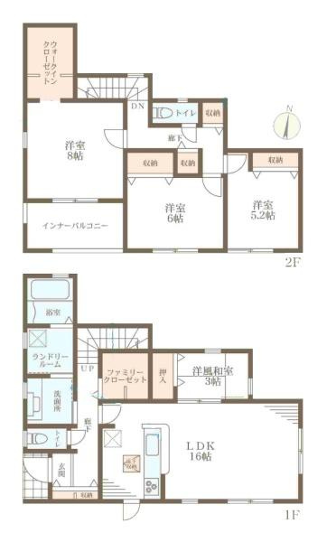リーブルガーデン吉新 ３号棟 ／新築一戸建の間取り