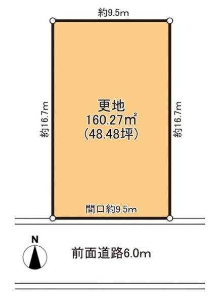 香芝市すみれ野１丁目の売地の土地図