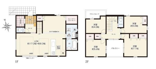 鎌倉市津の新築一戸建の間取り
