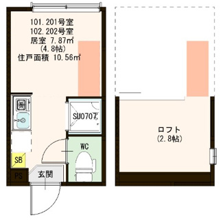 【間取り】 | ハーモニーテラス仲宿Ⅲ
