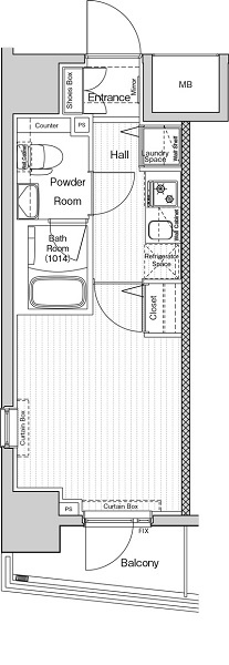 VERXEED阪東橋MAXIVの間取り