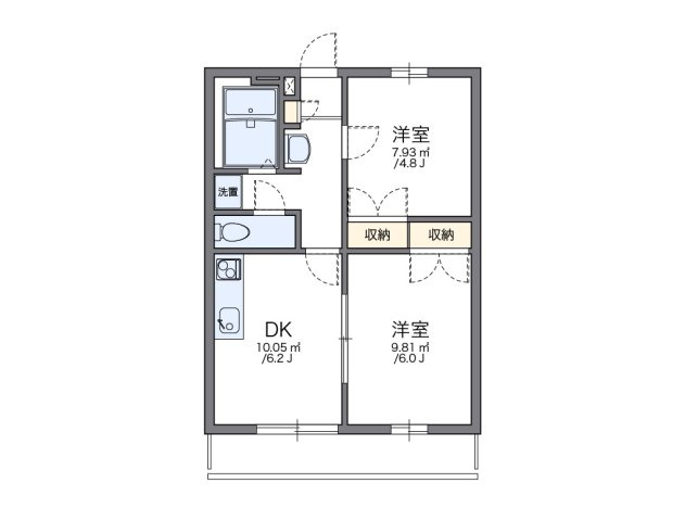 レオパレスラウムふじみ野の間取り