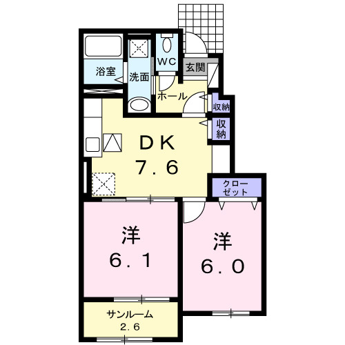 ベルメゾン・藤の間取り
