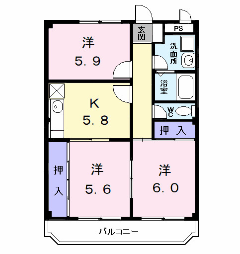 ＴＳパレスの間取り