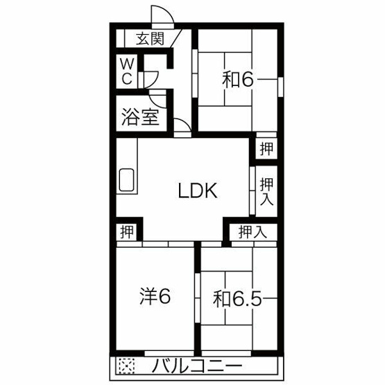 【間取り】 | コーニッシュ西中島(旧　西中島第二マンション)