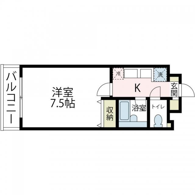 川崎市多摩区登戸新町の賃貸マンションの間取り