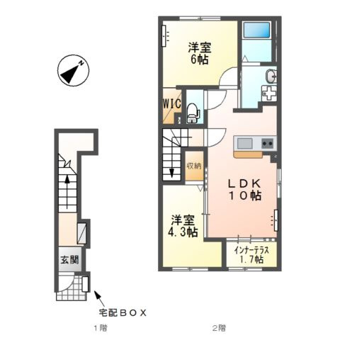 【間取り】 | 藤沢町新築賃貸アパート（仮