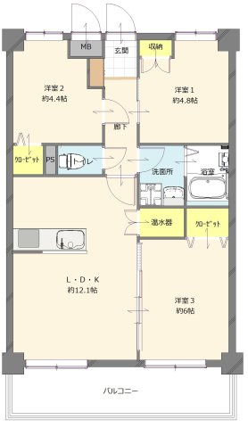 【間取り】 | ライオンズマンション今宿☆仲介手数料無料☆