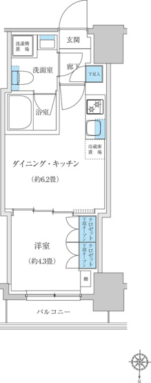 【間取り】 | レジディア蒲田プレイス