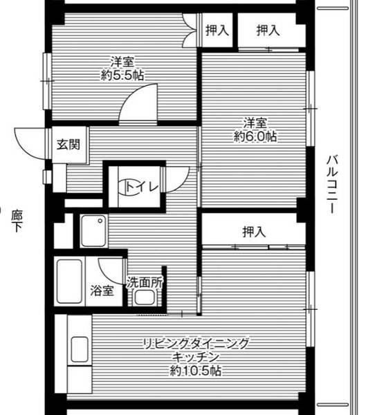 ビレッジハウス則松4号棟の間取り