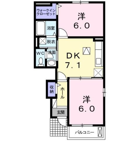 エテルノ　ハピネスＢの間取り