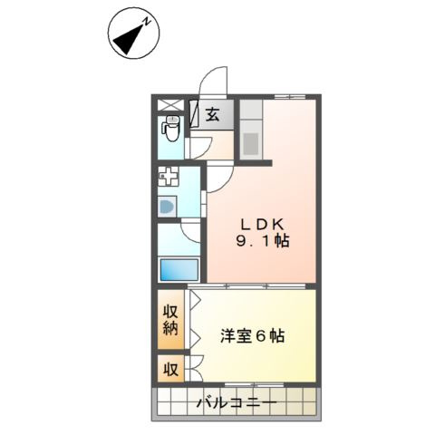 トップハイツ　ドイの間取り