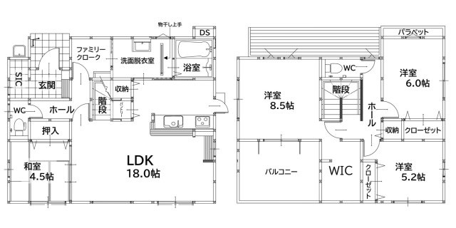 遠賀郡遠賀町遠賀川3丁目5期6号棟の間取り