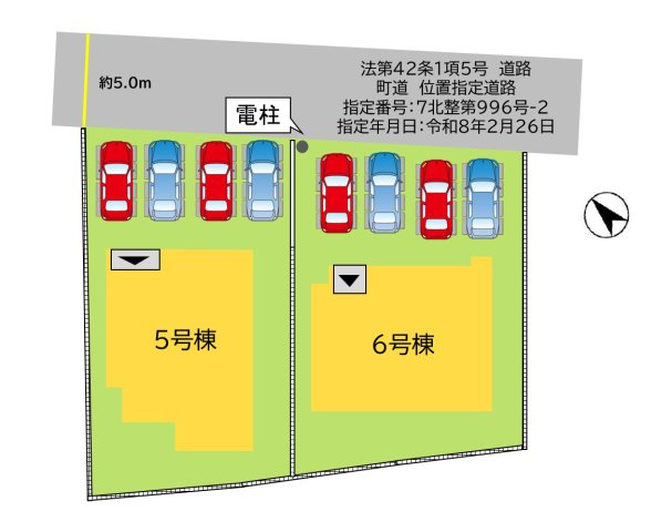遠賀郡遠賀町遠賀川3丁目5期6号棟の区画図