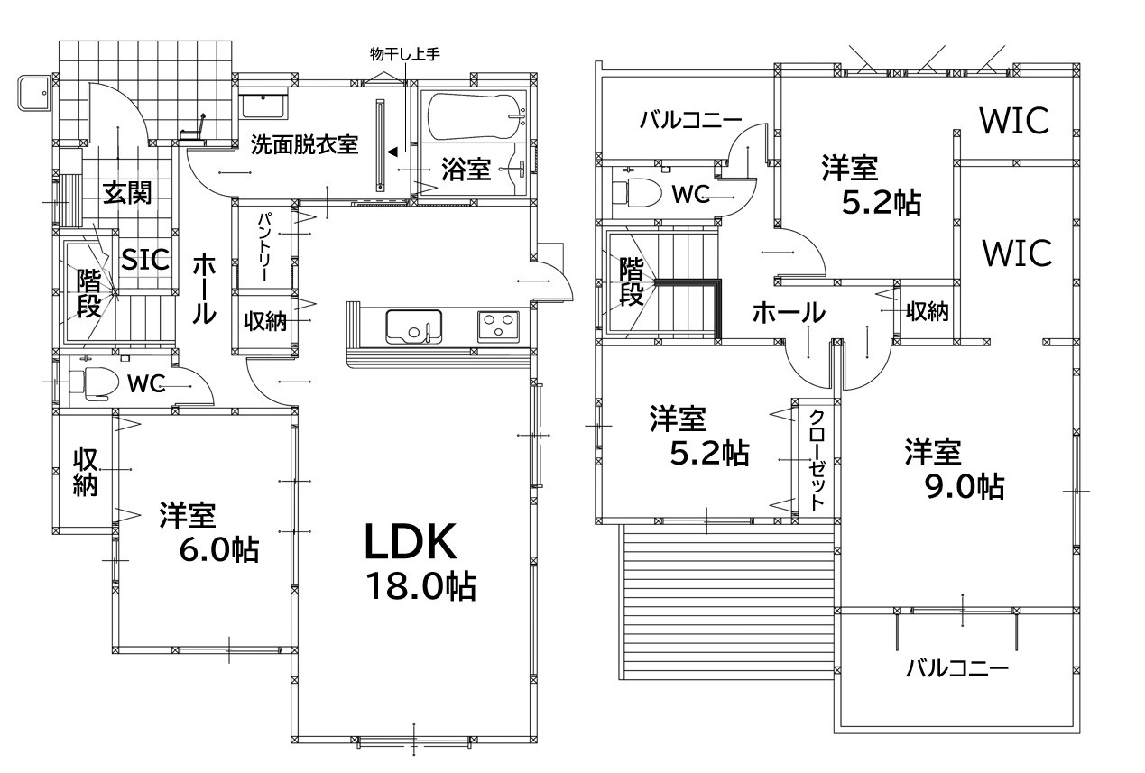 遠賀郡遠賀町遠賀川3丁目5期5号棟の間取り