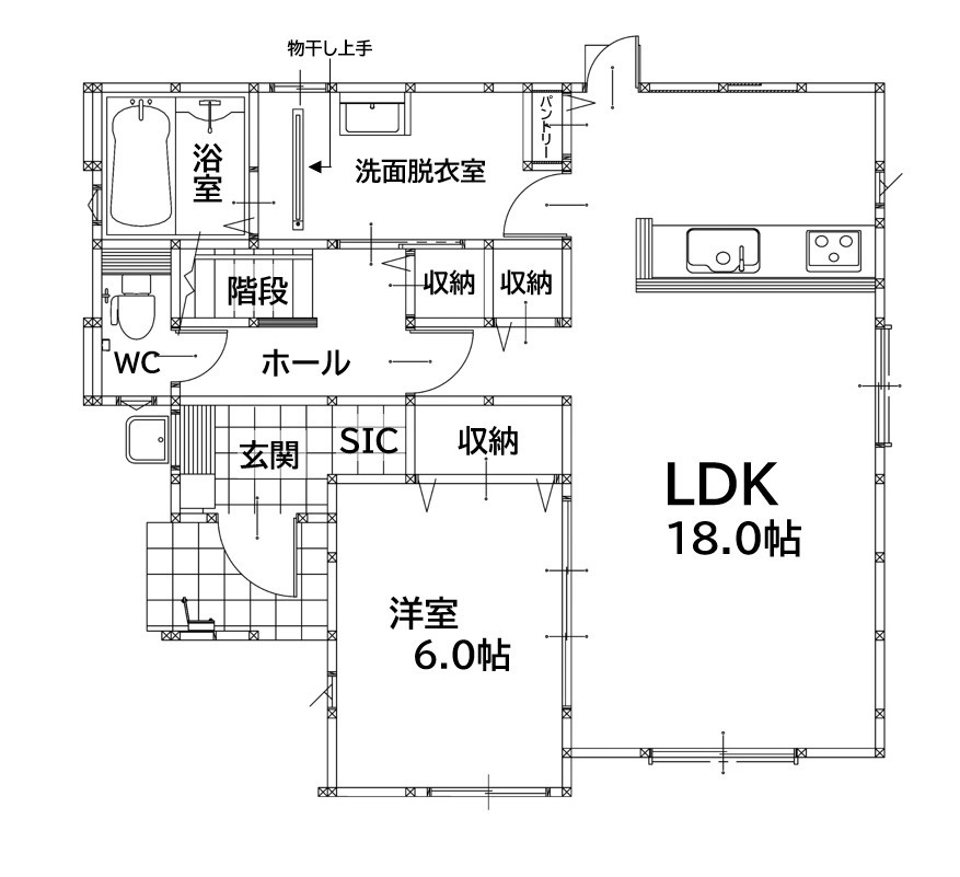 鞍手郡鞍手町大字中山9期1号棟の間取り
