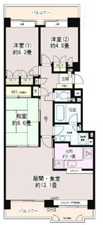 【間取り】 | パークシティ本牧A棟