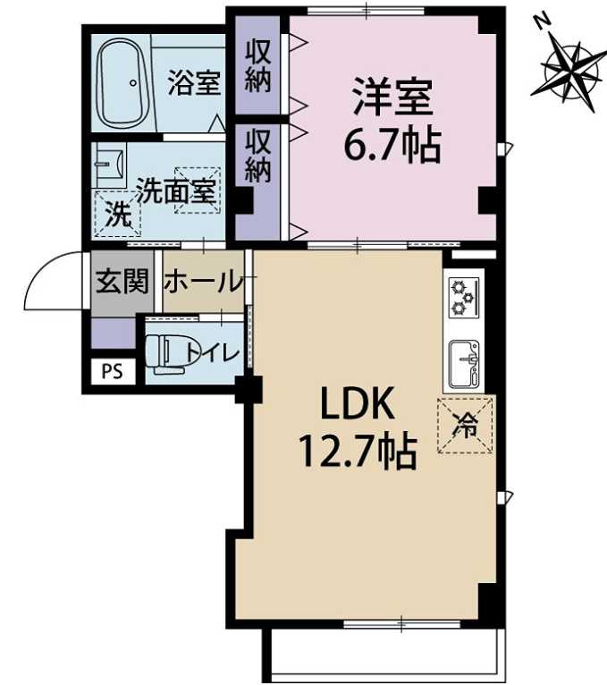 KINONE用賀　ペット相談　駅近　ネット無料　築浅の間取り