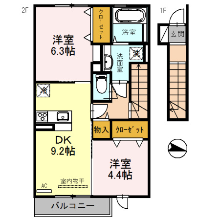 エクレール福井の間取り