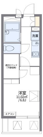 レオパレスフラワーヒル熊本の間取り